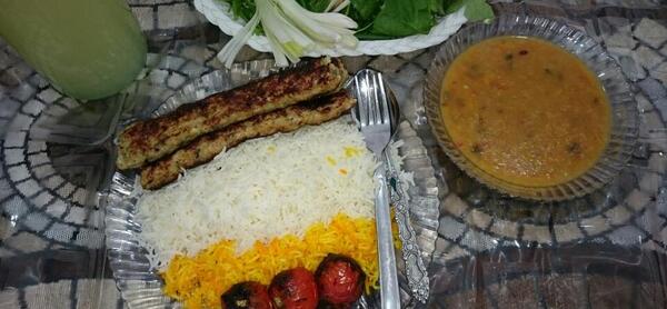 عکس چلو کباب مرغ
