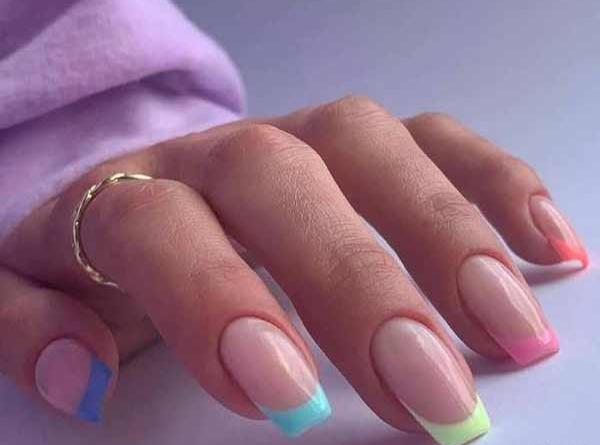 عکس مدل ناخن فرنچ جدید رنگی