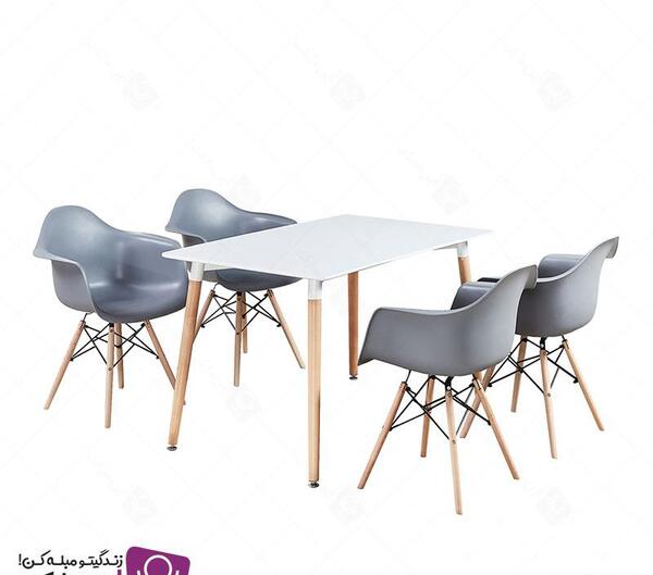 عکس میز ناهار خوری چهار نفره سفید