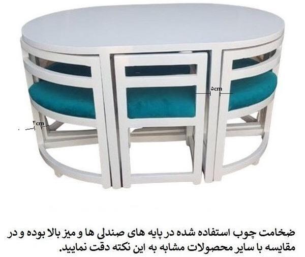 عکس میز ناهار خوری چهار نفره سفید