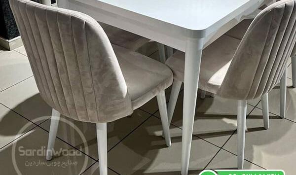 عکس میز ناهار خوری چهار نفره سفید
