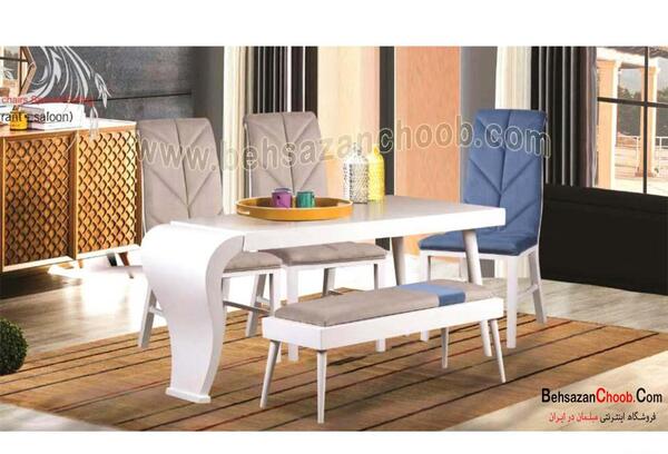عکس میز ناهار خوری چهار نفره سفید