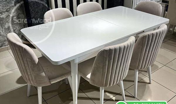 عکس میز ناهار خوری چهار نفره سفید