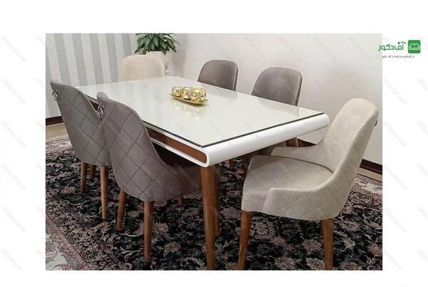 عکس میز ناهار خوری چهار نفره سفید