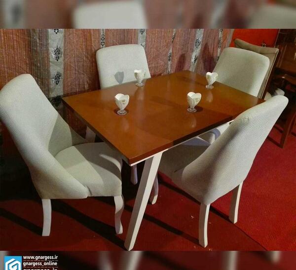 عکس میز ناهار خوری چهار نفره سفید