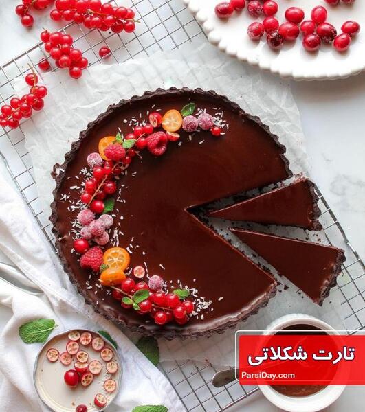 عکس روی کیک شکلاتی