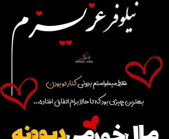 عکس نوشته ی نیلوفر
