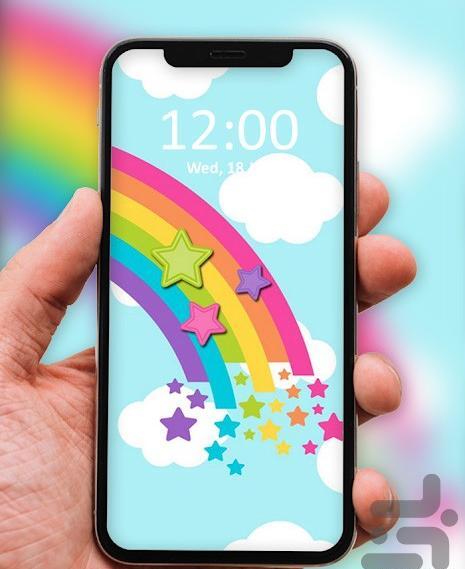 عکس تصویر پس زمینه رنگین کمان