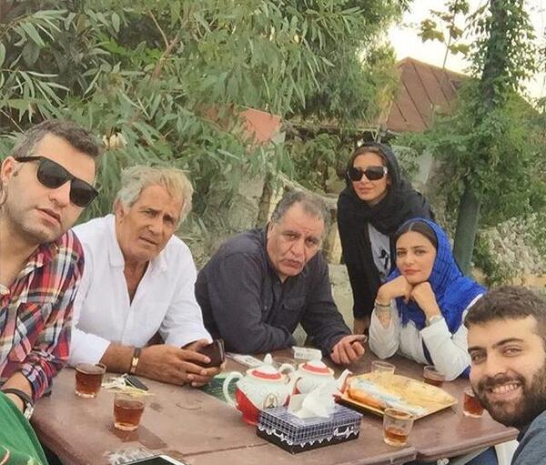 عکس لیندا کیانی در پشت صحنه