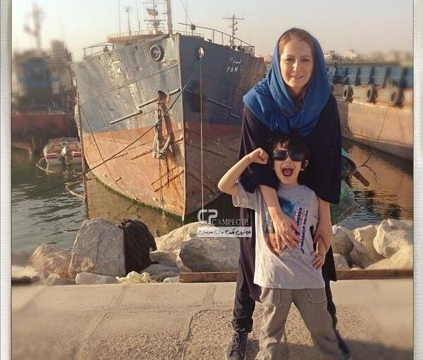 عکس جدید شقایق دهقان و پسرش