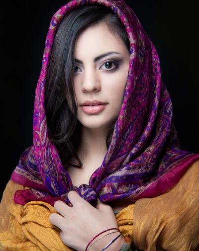 ژست عکس روسری
