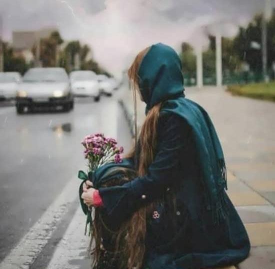 ژست عکس روسری