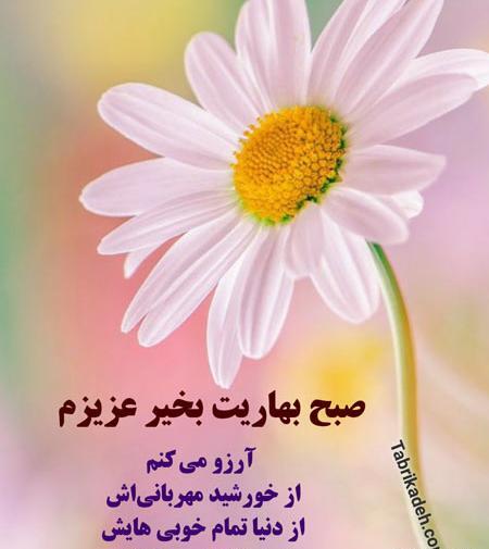عکس نوشته صبح بخیر بهاری
