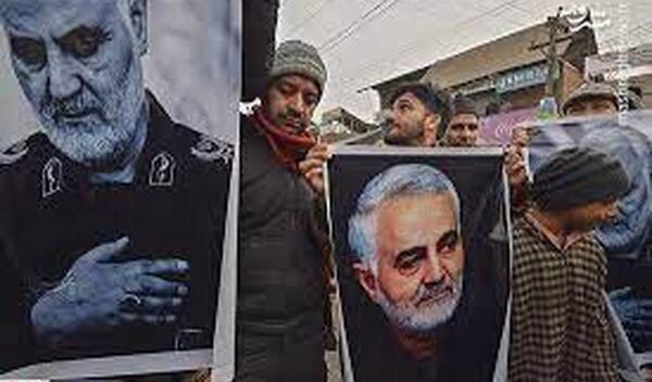 عکس شهید سلیمانی هند