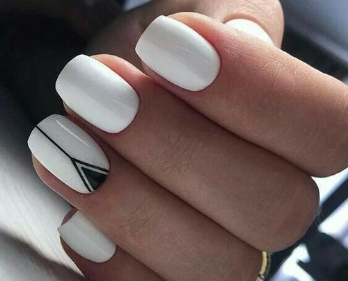 عکس مدل ناخن سفید ساده