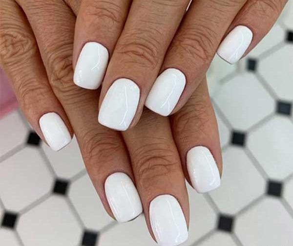 عکس مدل ناخن سفید ساده