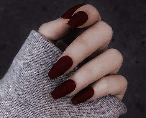 عکس مدل ناخن ذوزنقه کوتاه