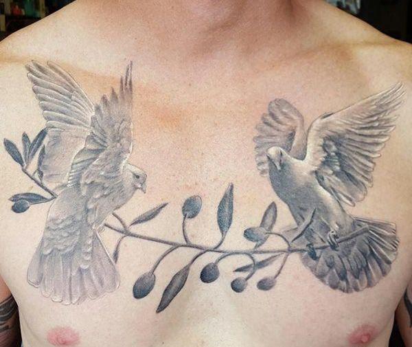 عکس تاتو روی دست کبوتر