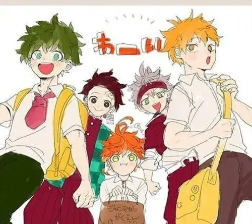 عکس انیمه چند تایی
