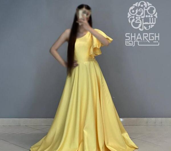 عکس لباس مجلسی کوتاه یک طرفه