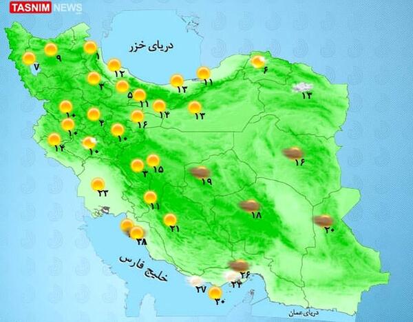 عکس بارش تگرگ شدید