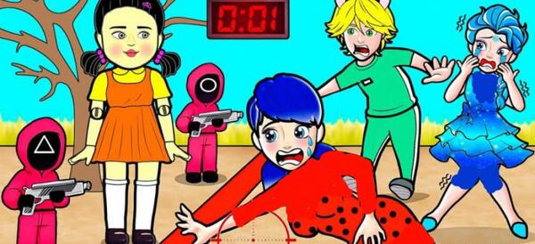 عکس السا و آنا و دختر کفشدوزکی و گربه سیاه