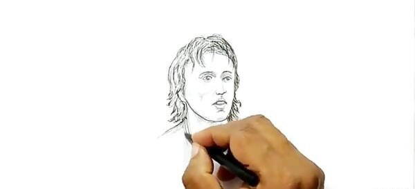عکس نقاشی لوکا مودریچ