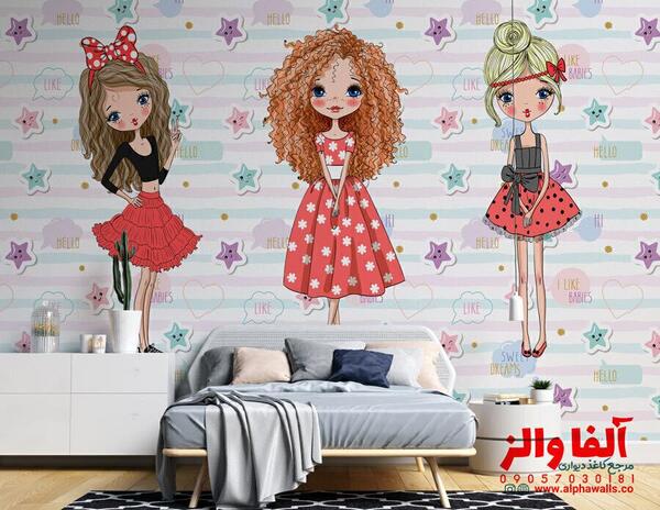 عکس کاغذ دیواری دختر کفشدوزکی