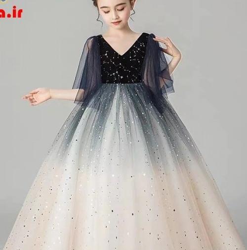 عکس لباس مجلسی کوتاه کودکانه