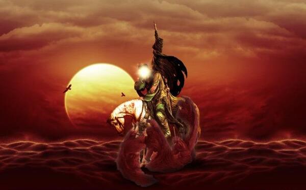 عکس امام حسین با اسبش
