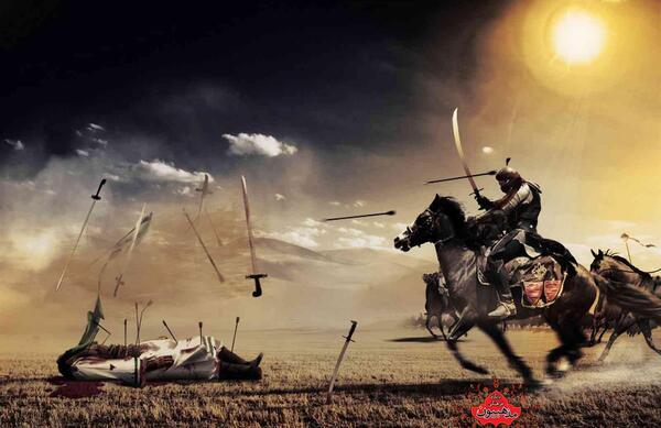 عکس امام حسین با اسبش