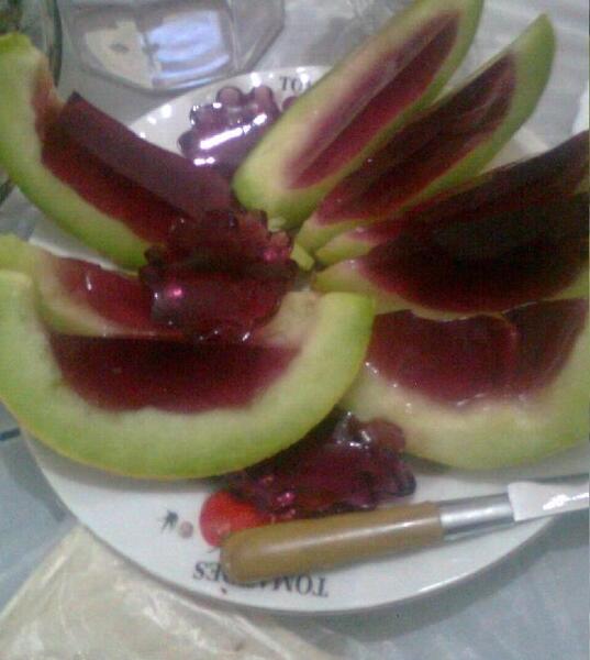 عکس ژله داخل طالبی