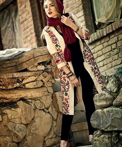 عکس مدل مانتوی جلو باز