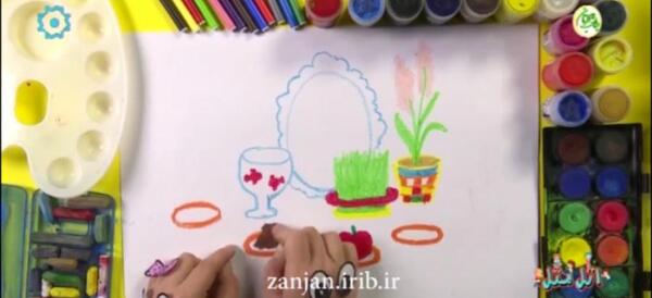 عکس نقاشی ساده و زیبای سفره هفت سین