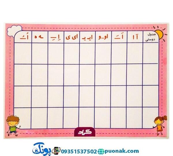 عکس ایده نقاشی جدول دوستی کلاس اول