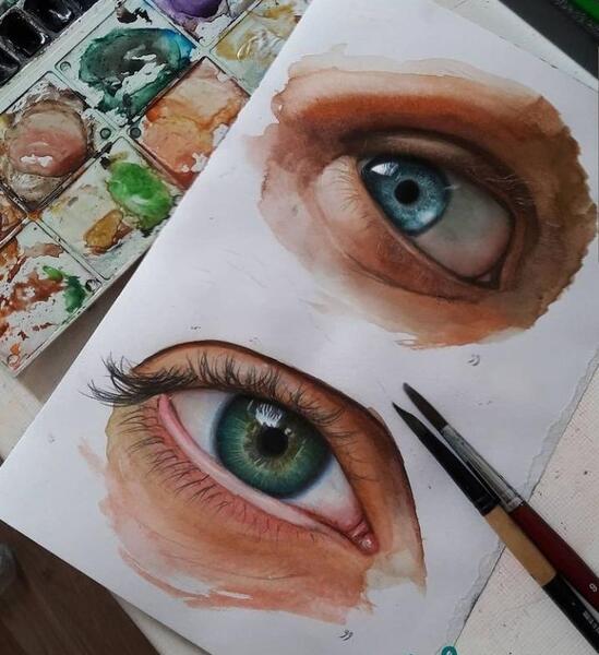 عکس نقاشی چهره چشم