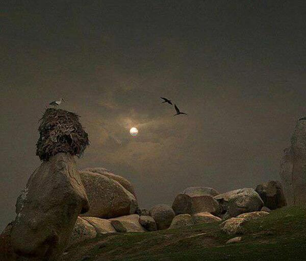 عکس آسمان سرخ