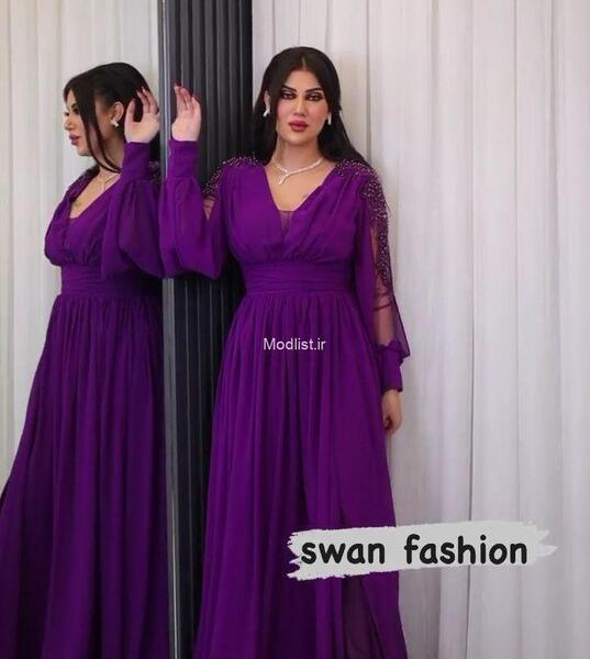 عکس لباس مجلسی زنانه حریر جدید