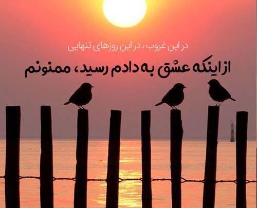 عکس تنهایی در غروب