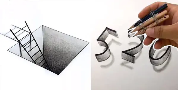 عکس ایده نقاشی سه بعدی
