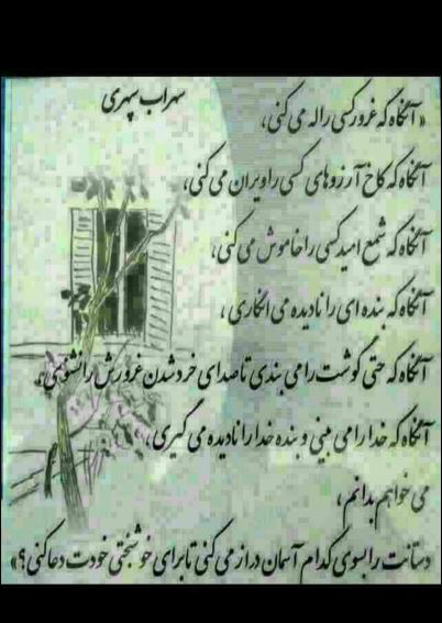 عکس نوشته شعر سهراب