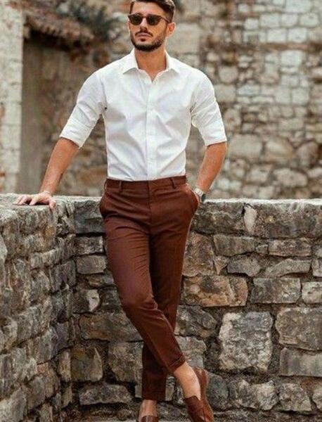 عکس شلوار قهوه ای