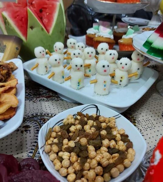 عکس ادم برفی شب یلدا