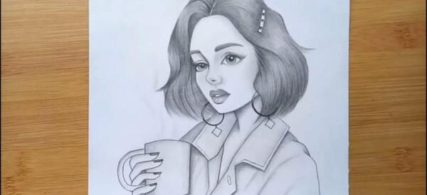 عکس نقاشی سیاه قلم ناخن