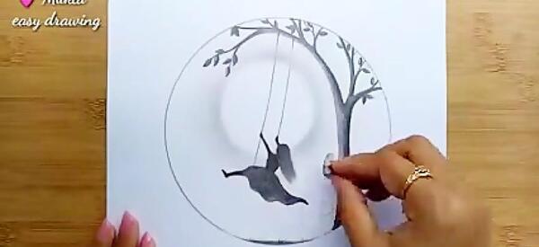 عکس نقاشی سیاه قلم ناخن