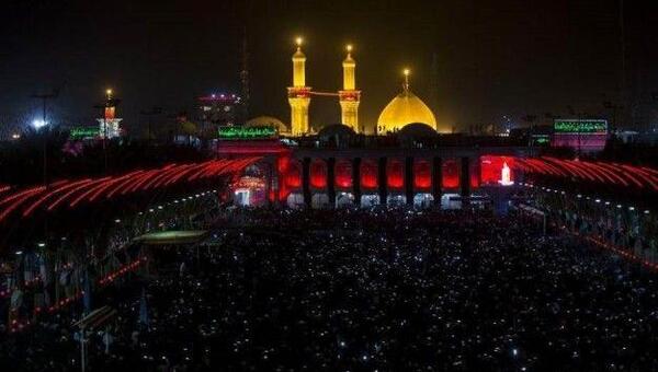 عکس حرم حضرت عباس در شب