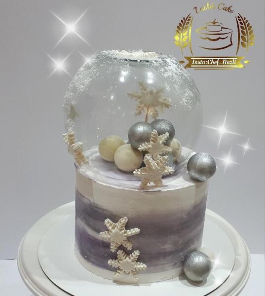 عکس کیک تولد دخترانه زمستانه