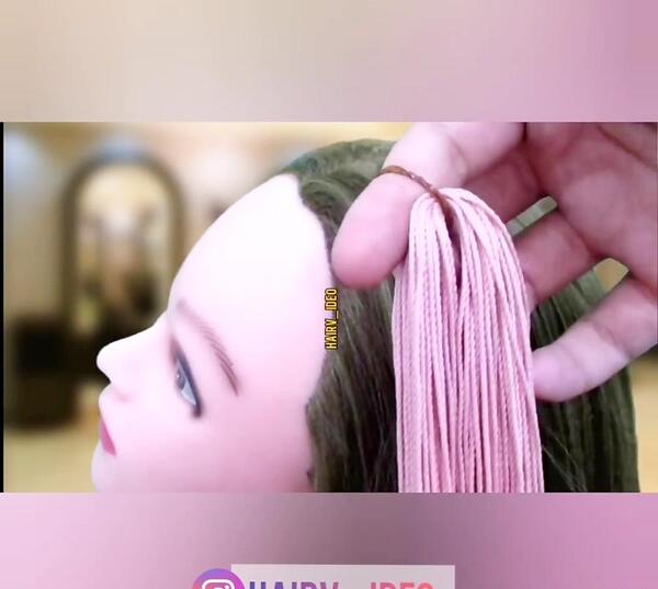 عکس بافت مو با کاموا ساده