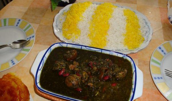 عکس قورمه سبزی با مرغ