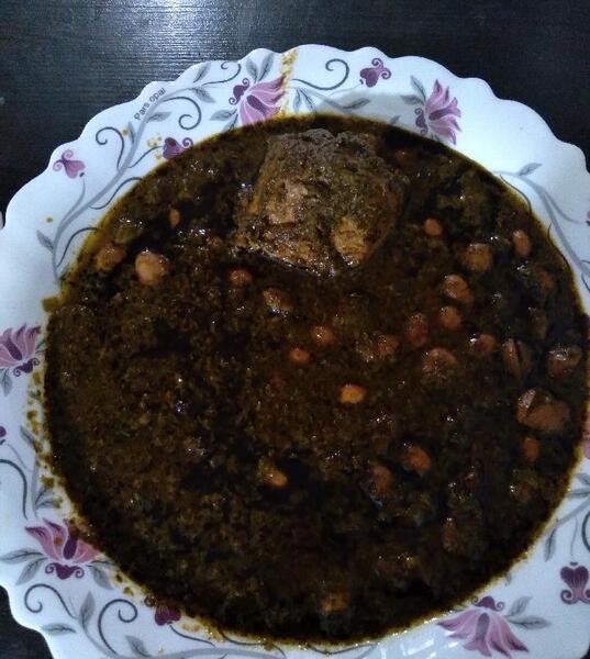 عکس قورمه سبزی با مرغ